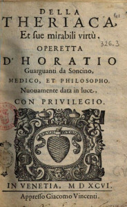 Della Theriaca 1594