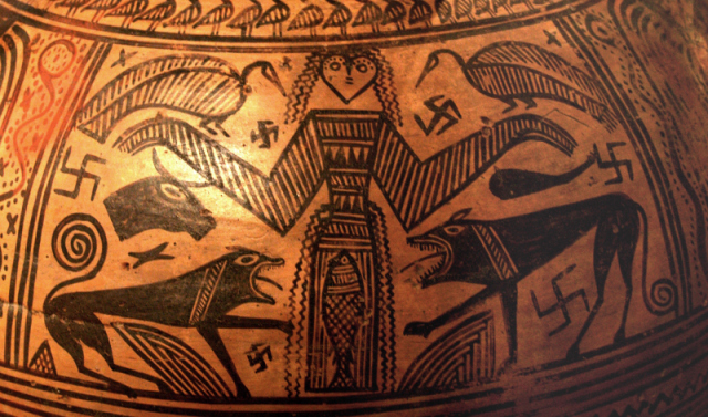 Britomarti – particolare di una pittura vascolare di un’anfora da Tebe – VII secolo a.C.