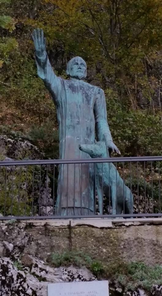 San Gugliemo e il lupo. Santuario di Montevergine.